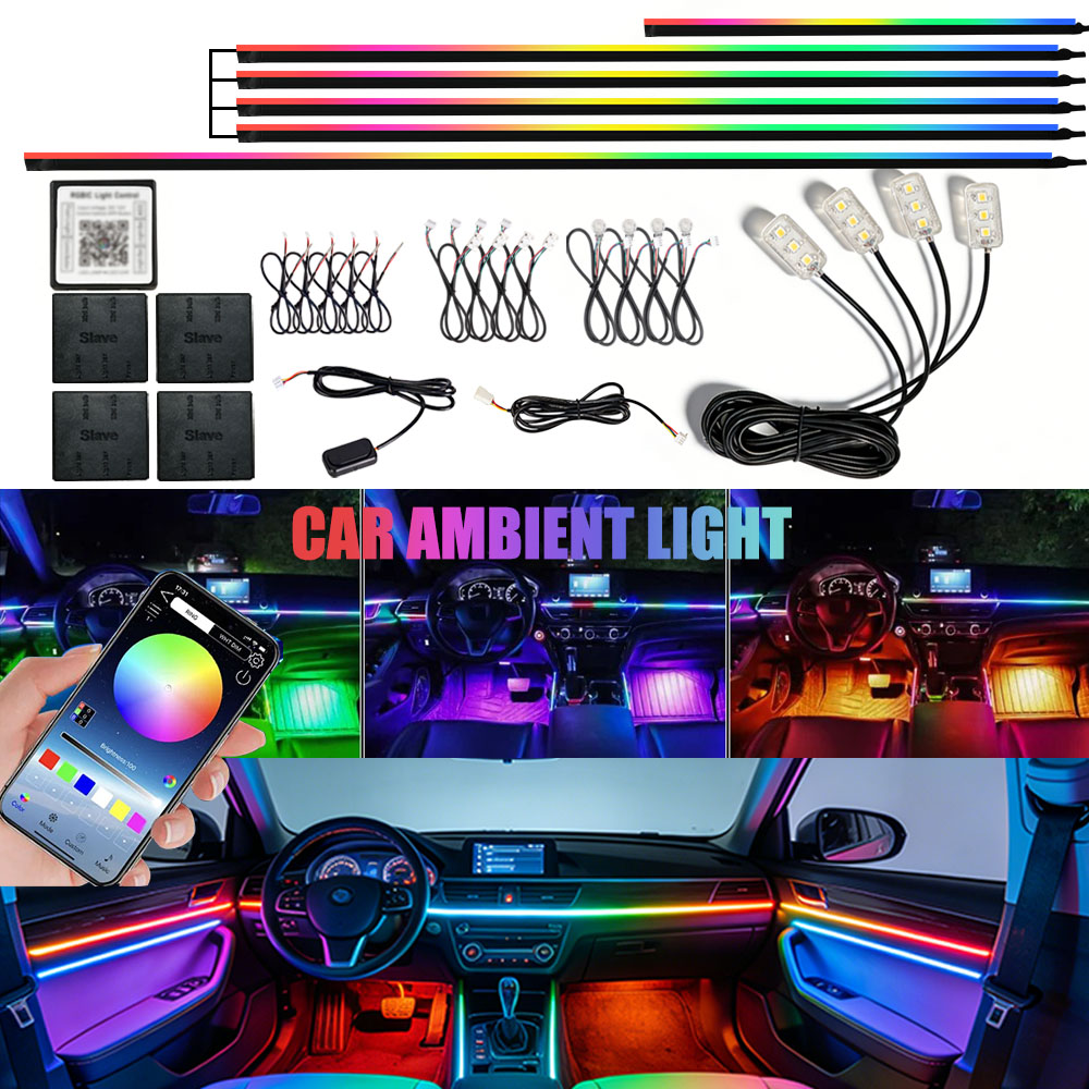 Led Ambient Interior Car Lights App Control - 6/10/14/18/22 In1 Araba Akrilik LED Ortam