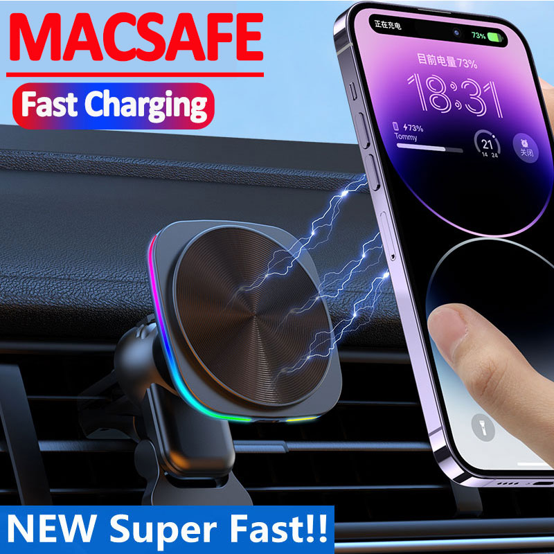 Wireless Car Charger Mount Fast Charging - Araç Hızlı Şarj Cihazı Manyetik Kablosuz