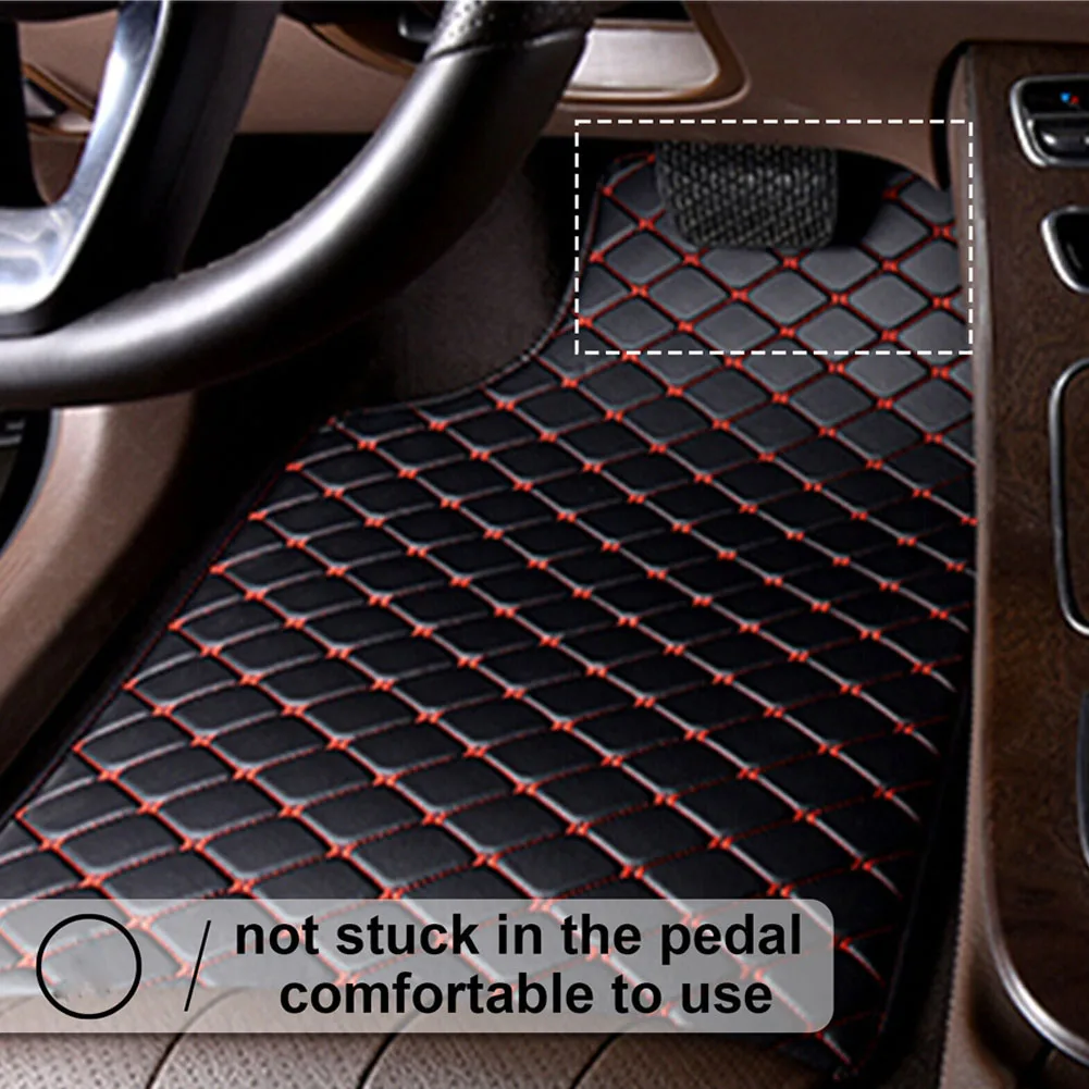 Car Floor Mats Universal Waterproof Leather - 5 adet evrensel Fit araba paspaslar