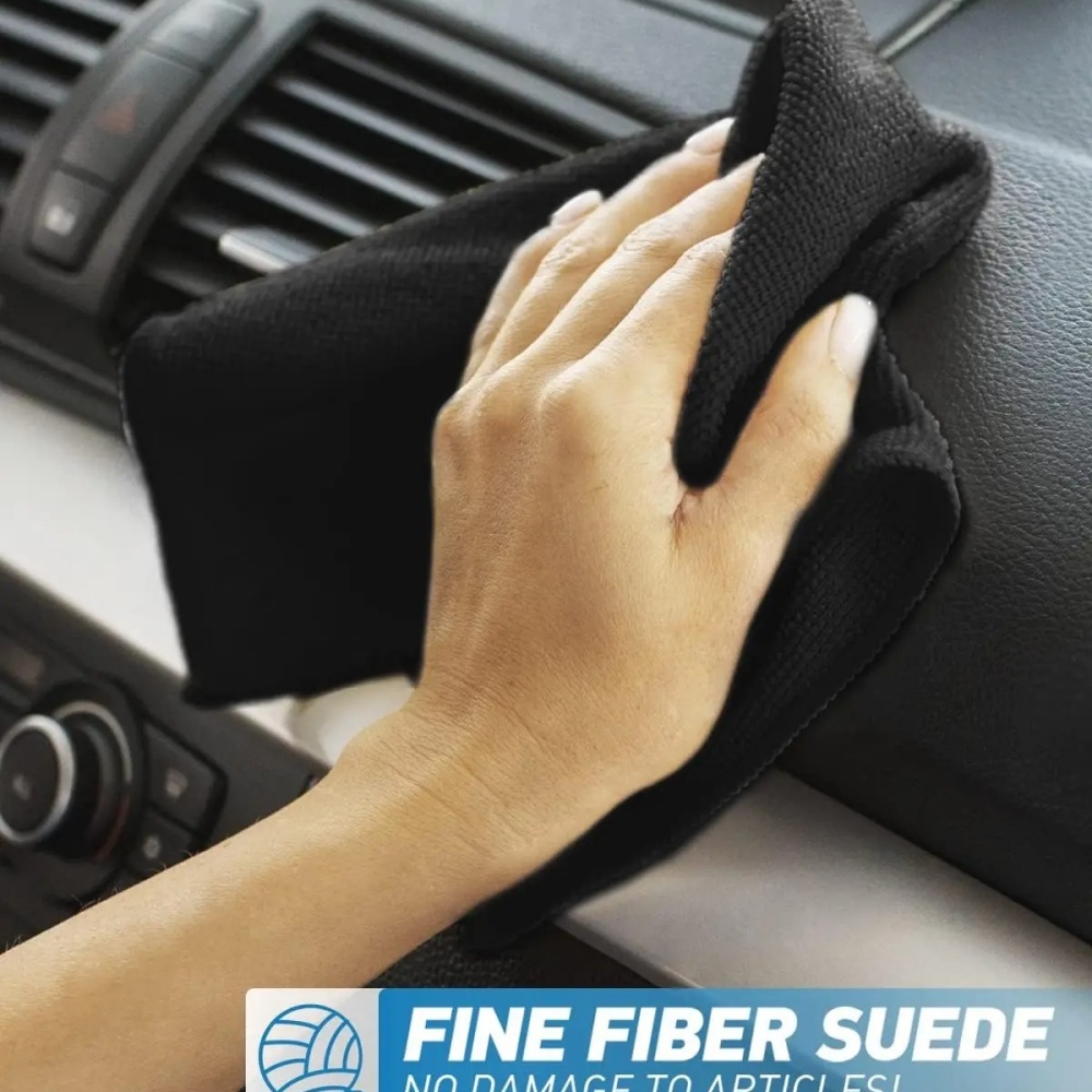 Microfiber Car Drying Towel Super Absorbent - Siyah Mikrofiber Temizlik Bezi Emici Havlu
