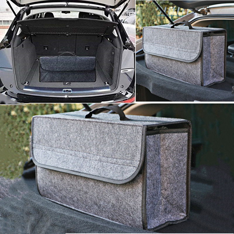 Car Trunk Organizer Foldable Storage Box - Yanmaz araba yün yumuşak keçe saklama