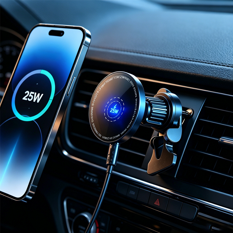 Wireless Car Charger Mount Fast Charging - UYUXIO Tüketici Elektroniği Manyetik Havalandırma Menfezli
