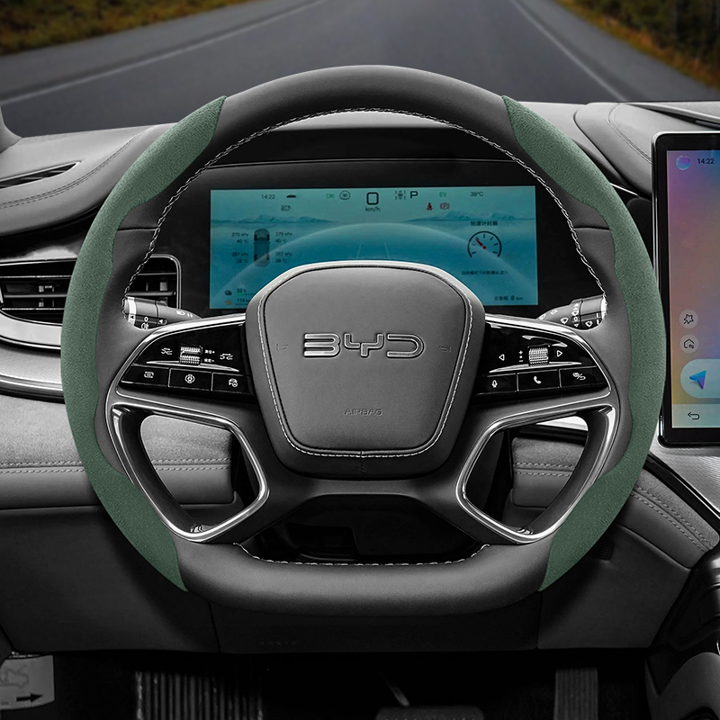 Car Steering Wheel Cover Anti Slip Breathable - Byd için Uygun Kaymaz Toka Parçalı