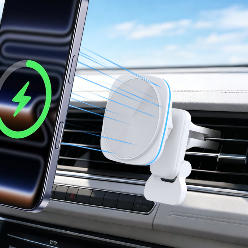 Magnetic Phone Holder For Car Vent - 15W Manyetik Araç İçi Kablosuz Şarj