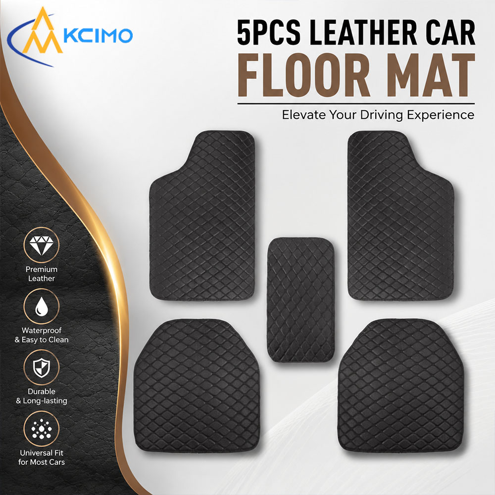 Evrensel 5 Adet Deri Araba Pas - Car Floor Mats Universal Waterproof Leather incelemesi ve fiyatı