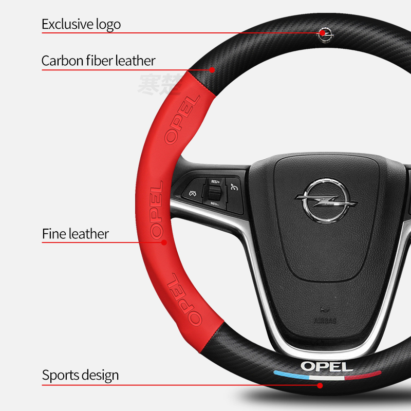 Opel OPCline ASTRA CORSA INSIG - Car Steering Wheel Cover Anti Slip Breathable incelemesi ve fiyatı