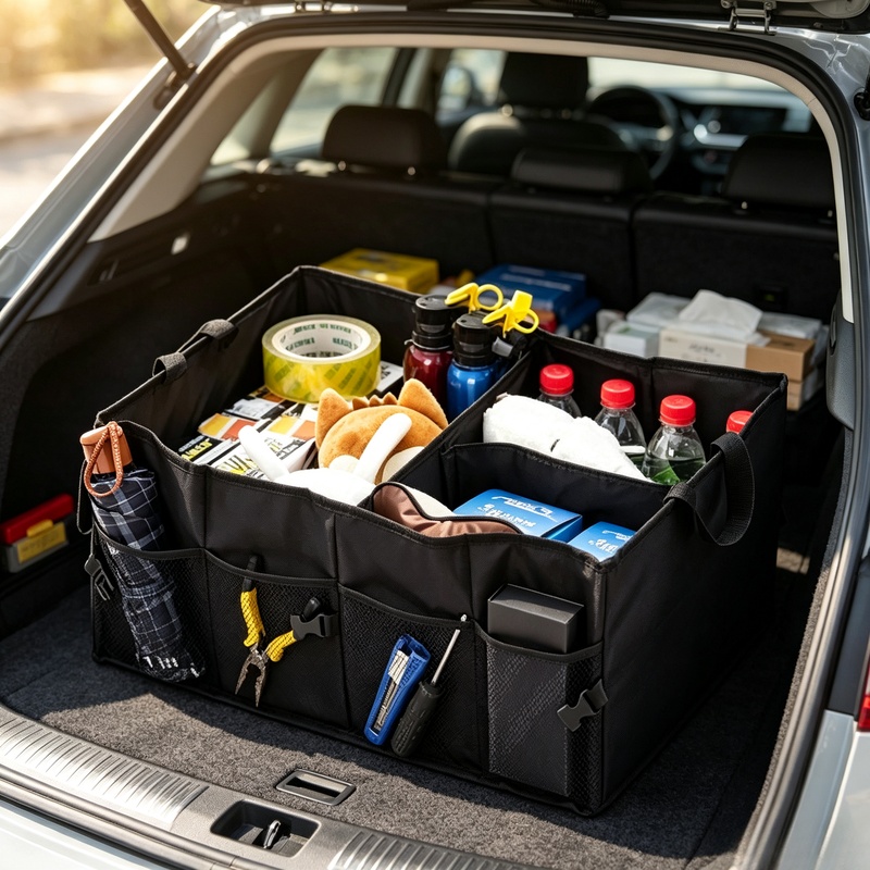 Katlanabilir Büyük Kapasiteli  - Car Trunk Organizer Foldable Storage Box incelemesi ve fiyatı