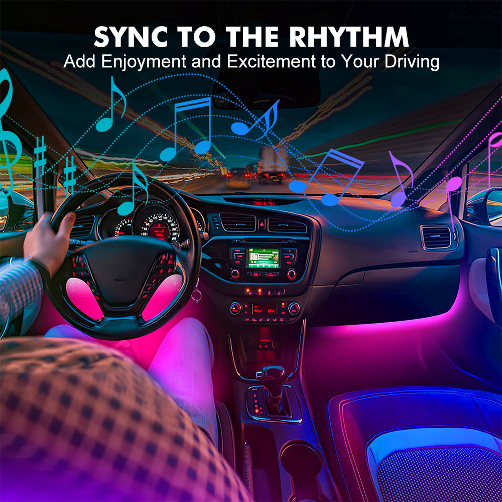 Neon LED İç Araba Işık APP Müz - Led Ambient Interior Car Lights App Control incelemesi ve fiyatı