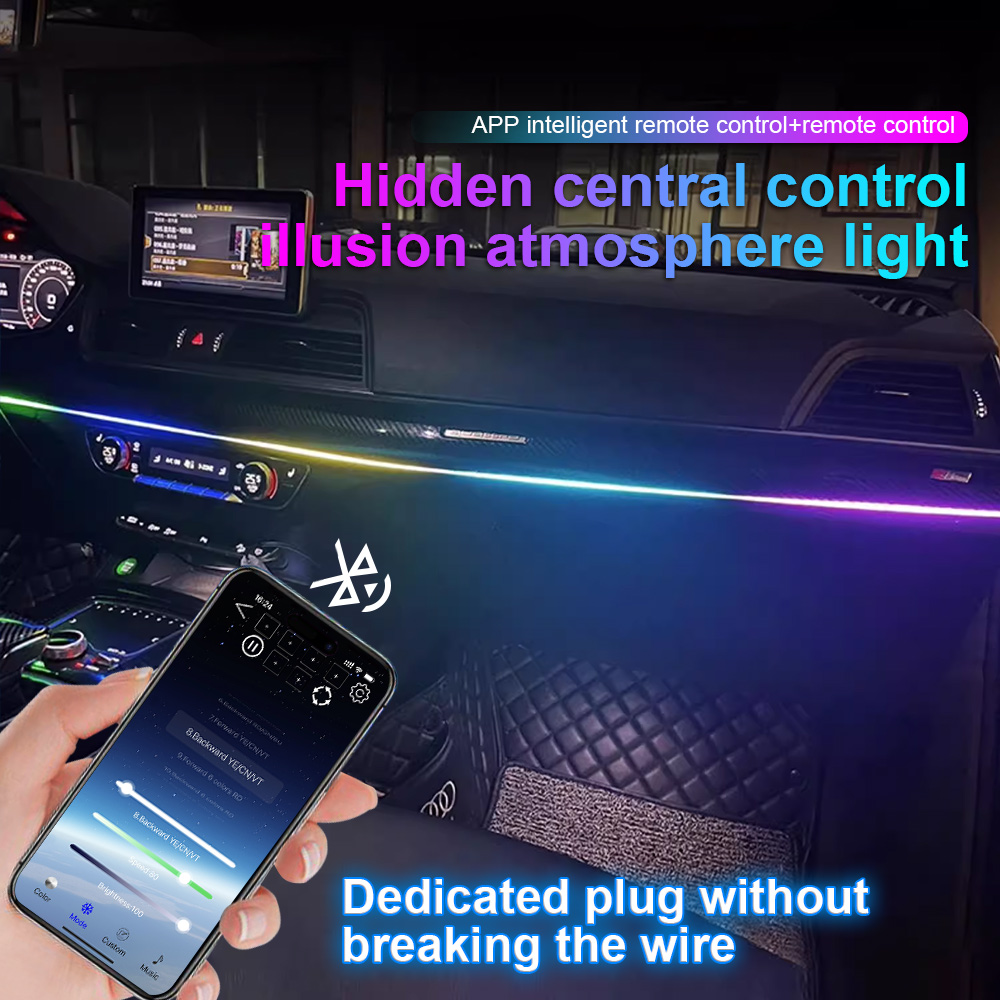 64 renkler USB araba LED ortam - Led Ambient Interior Car Lights App Control incelemesi ve fiyatı