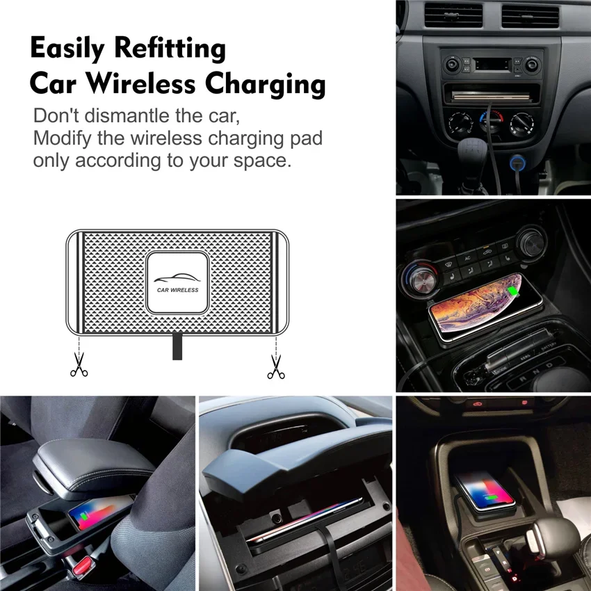 Silikon Pad iPhone15 için kabl - Wireless Car Charger Mount Fast Charging incelemesi ve fiyatı
