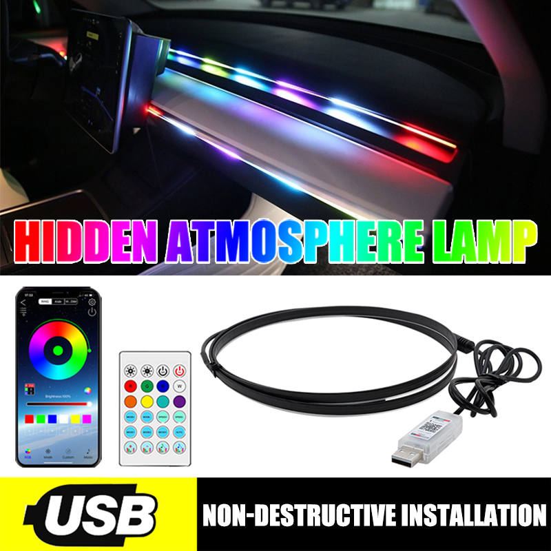 Araba LED ortam ışığı 64 renk  - Led Ambient Interior Car Lights App Control incelemesi ve fiyatı