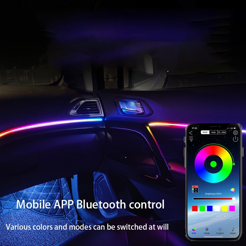Araba LED ortam ışığı 64 renk  - Led Ambient Interior Car Lights App Control incelemesi ve fiyatı
