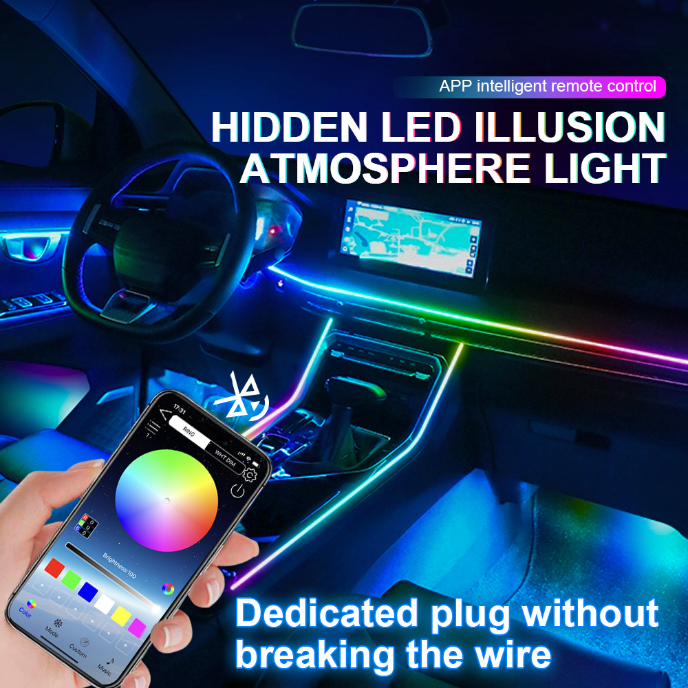 18'i 1 arada Çift Bölgeli Senf - Led Ambient Interior Car Lights App Control incelemesi ve fiyatı